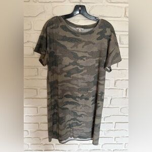 Lucky Brand Camouflage T-Shirt Dress One Size